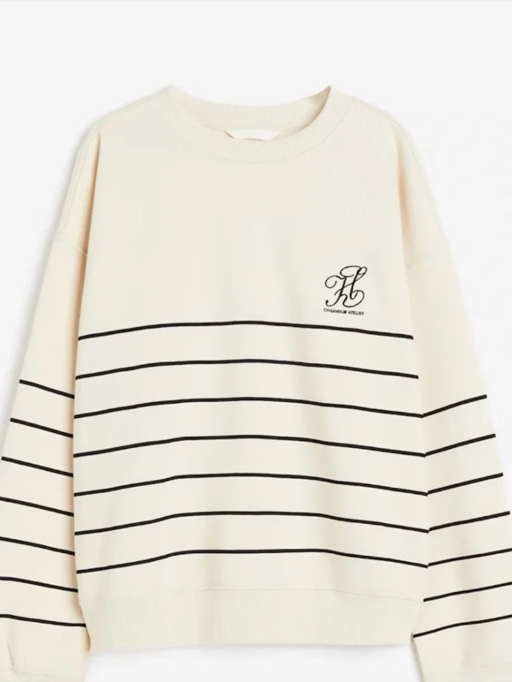 H&M Stockholm Atelier Striped Sweatshirt Medium